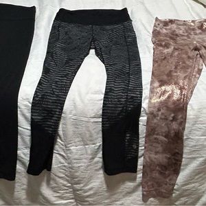 3 pairs of size 4 Lululemon leggings